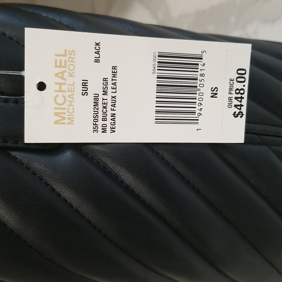 Michael Kors Suri Black Quilted Bucket Crossbody NWT - Picture 10 of 10